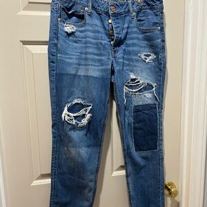 American Eagle Outfitters Distressed Denim Boyfriend Jeans